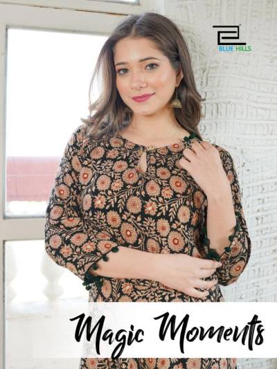 Magic Moment By Blue Hills Rayon Anarkali Kurti Collection